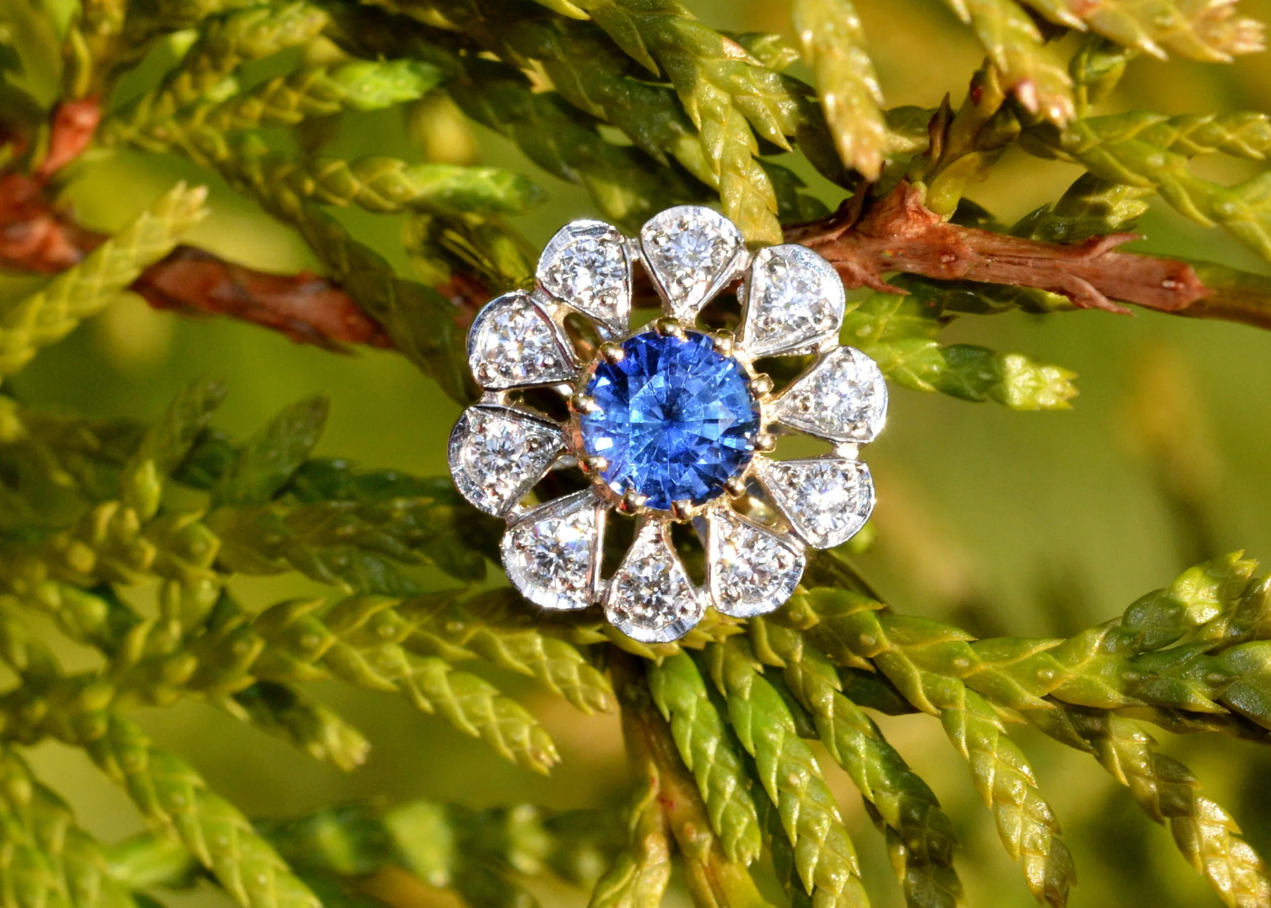 Sapphire and Diamond 18ct Gold Ring - Image 2