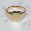 yellow gold oval signet ring