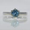 aquamarine 18ct white gold solitaire ring
