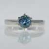 aquamarine 18ct white gold solitaire ring