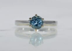 aquamarine 18ct white gold solitaire ring