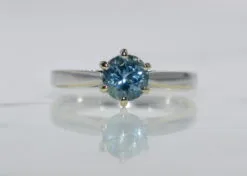 aquamarine 18ct white gold solitaire ring