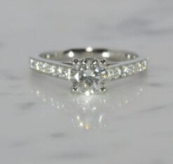 platinum diamond solitaire ring