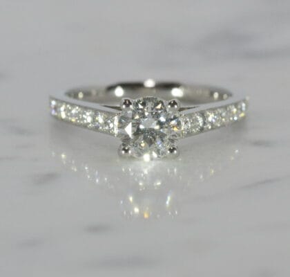 platinum diamond solitaire ring