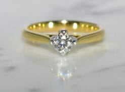 round diamond solitaire ring