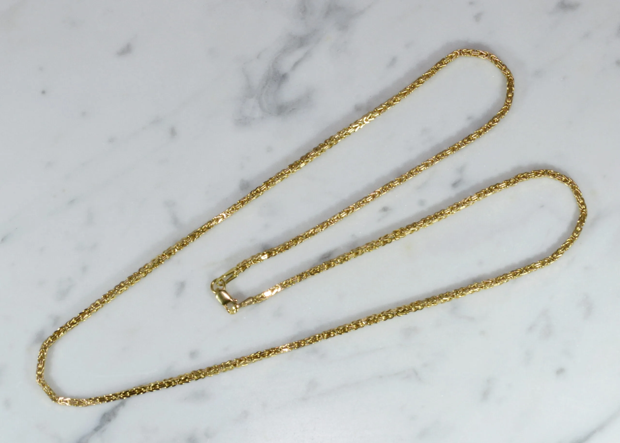 yellow gold Byzantine chain