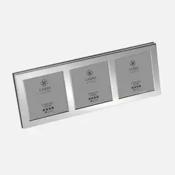 sterling silver triple photo frame