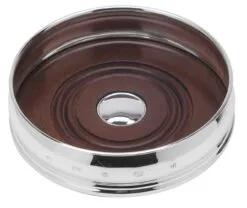 silver wine bottle coaster