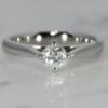 platinum single stone diamond ring