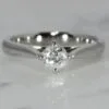 platinum single stone diamond ring