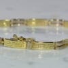 18ct two colour panel bracelet