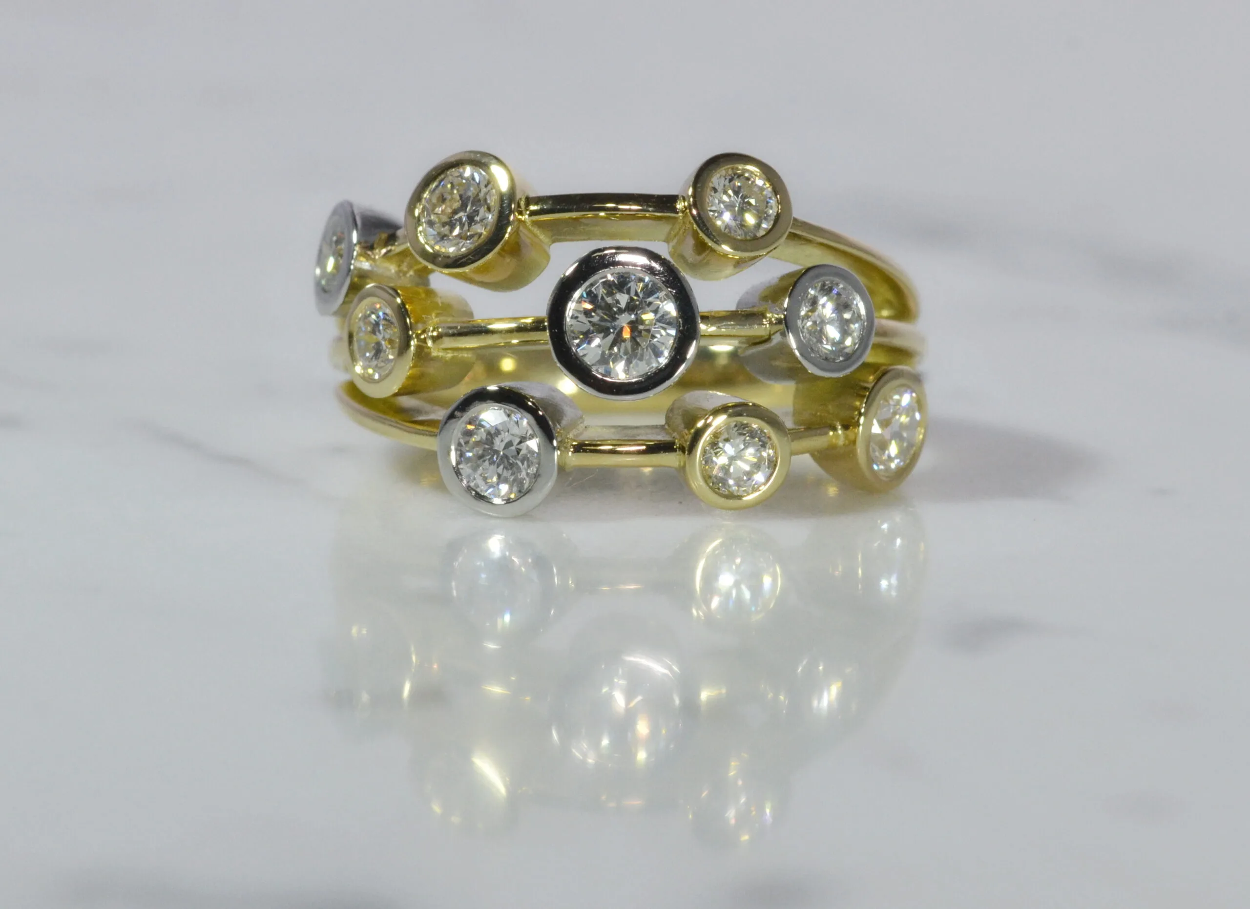 diamond bubble ring
