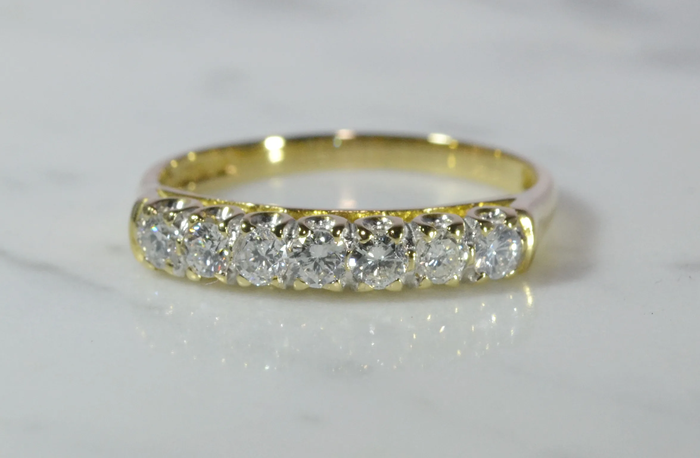Diamond Set 18ct Half Eternity Ring - Image 3