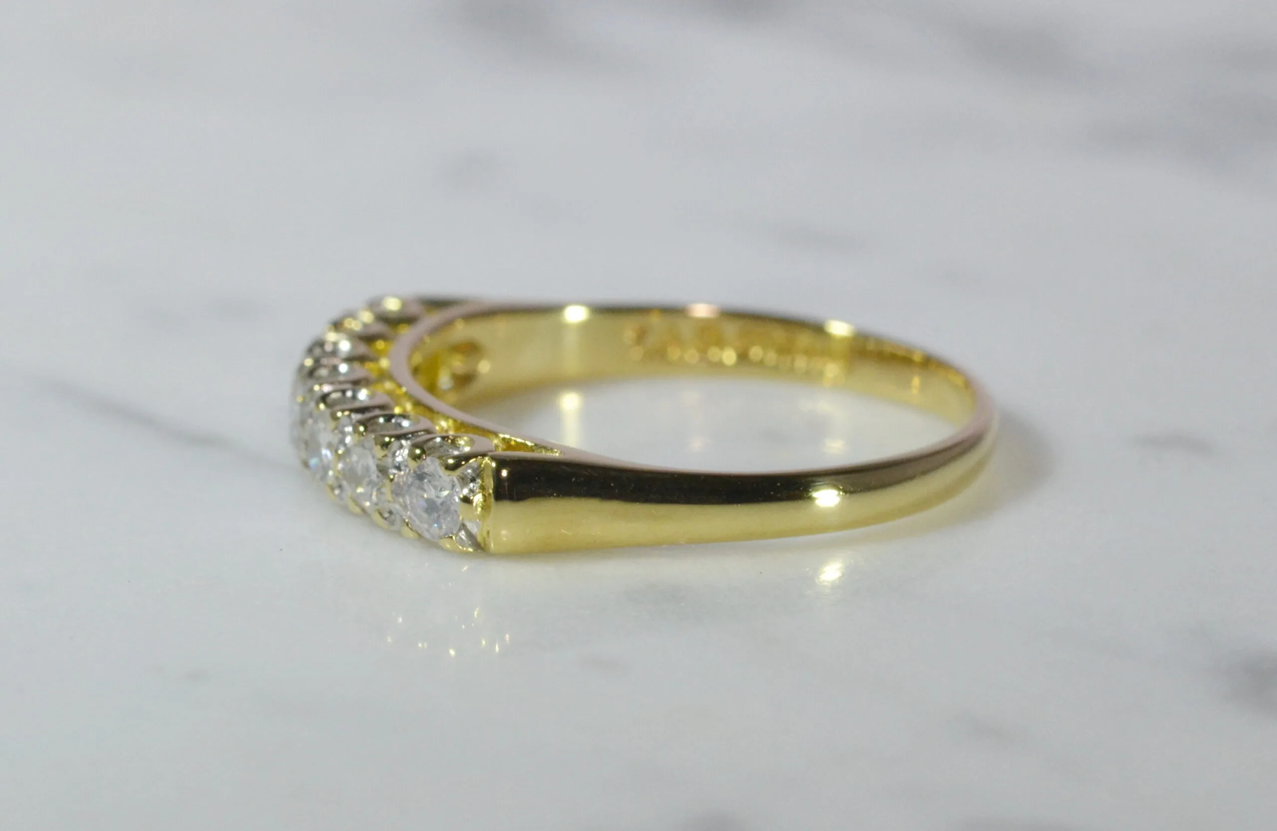 Diamond Set 18ct Half Eternity Ring - Image 4