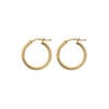 9ct yellow gold 12mm hoop earrings