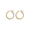 9ct yellow gold 12mm hoop earrings