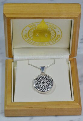 silver elizabeth tower locket