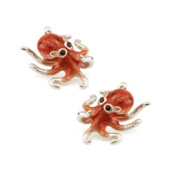Saturno Silver Octopus Cufflinks