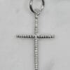 small ribbed sterling silver cross pendant