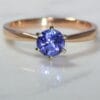 Single Stone Tanzanite 18ct Rose Gold Ring