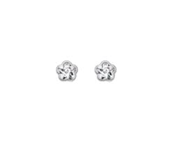 cubic zirconia flower stud earrings