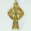 small yellow gold celtic cross pendant