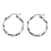 sterling silver twisted hoop earrings