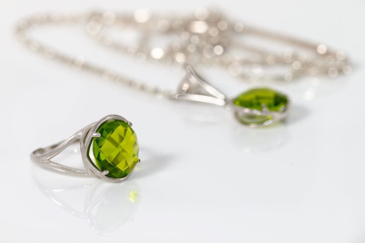 peridot ring and pendant
