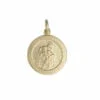 9ct Yellow Gold Small Round St Christopher Pendant