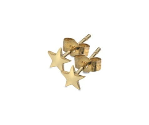 9 Carat Yellow Gold Star Stud Earrings