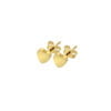 Curteis 9 Carat Yellow Gold Flat Heart Stud Earrings