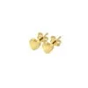Curteis 9 Carat Yellow Gold Flat Heart Stud Earrings