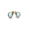 9 Carat Yellow Gold Stud Earrings with Blue Topaz