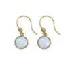 9 Carat Yellow Gold Drop Earrings with Blue Topaz