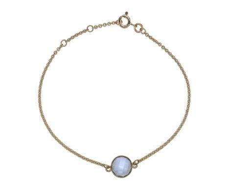 9 Carat Yellow Gold and Blue Topaz Bracelet
