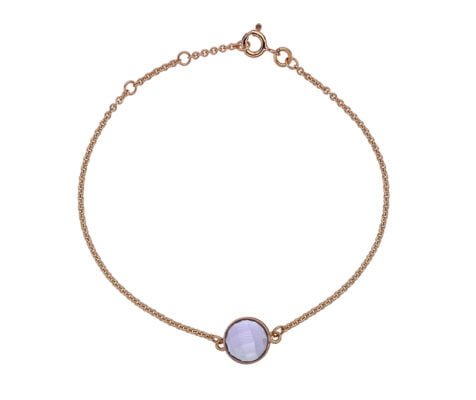 9 Carat Red Gold and Amethyst Bracelet