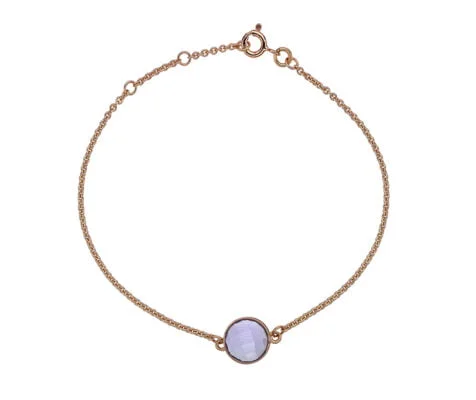 9 Carat Red Gold and Amethyst Bracelet