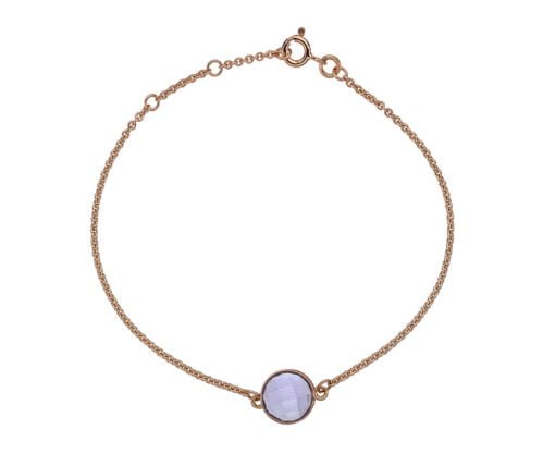 9 Carat Red Gold and Amethyst Bracelet