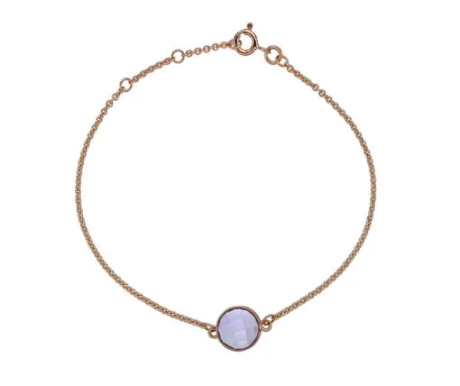 9 Carat Red Gold and Amethyst Bracelet
