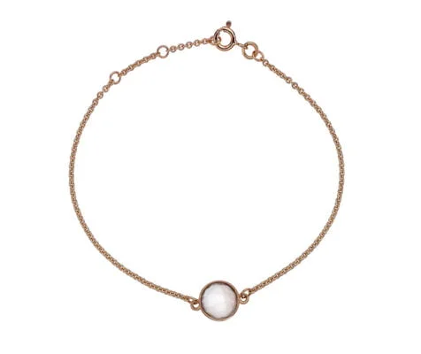 9 Carat Red Gold and Moonstone Bracelet
