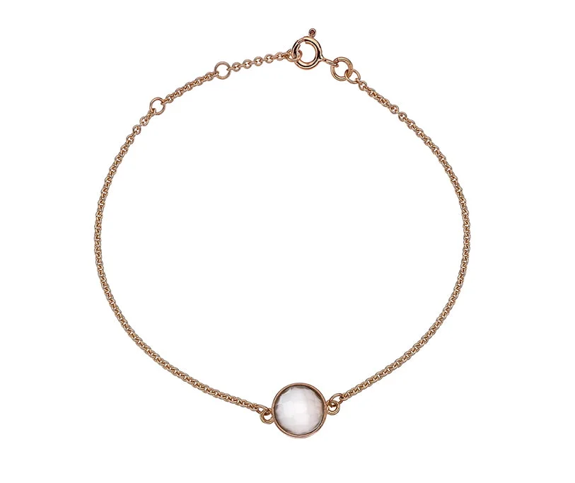 9 Carat Red Gold and Moonstone Bracelet