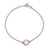 9 Carat Red Gold and Rose Quartz Bracelet