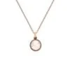 9 Carat Red Gold and Moonstone Pendant with Chain