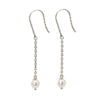 9 Carat Yellow Gold and Freshwater Pearl Drop Earrings from Curteis