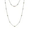 9 Carat Yellow Gold Sphere and Freshwater Pearl 18 Inch Necklace