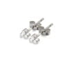 Curteis 9 Carat White Gold Circle Tri Stud Earrings