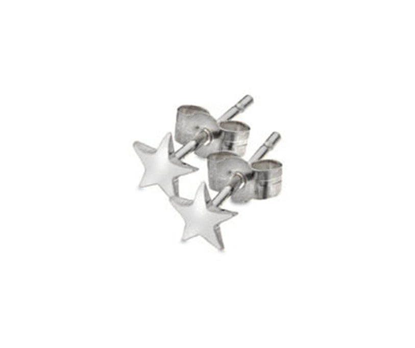 White gold shop star studs