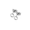 Curteis 9 Carat White Gold Small Circular Stud Earrings