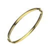 Curteis 9 Carat Yellow Gold Plain Hollow Hinged Bangle