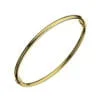 Curteis 9 Carat Yellow Gold Slim Plain Hollow Hinged Bangle